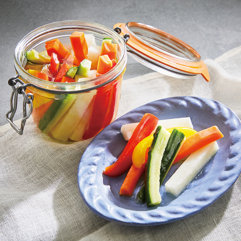 『まろやかだし酢』のカラフルピクルス