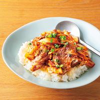 包丁要らずのクイック豚キムチ丼