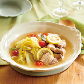 春白菜と豚バラのトマトレモン煮