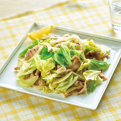 春キャベツと豚肉のうま塩炒め