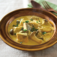 鮭ときのこのカレークリーム煮