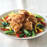 鶏ムネ肉と青菜の甘みそ炒め
