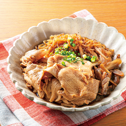 黄金比で鶏とごぼうのすき焼き煮