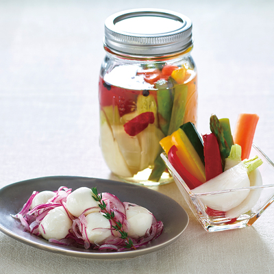 『まろやかだし酢』でピクルス＆モッツァレラマリネ