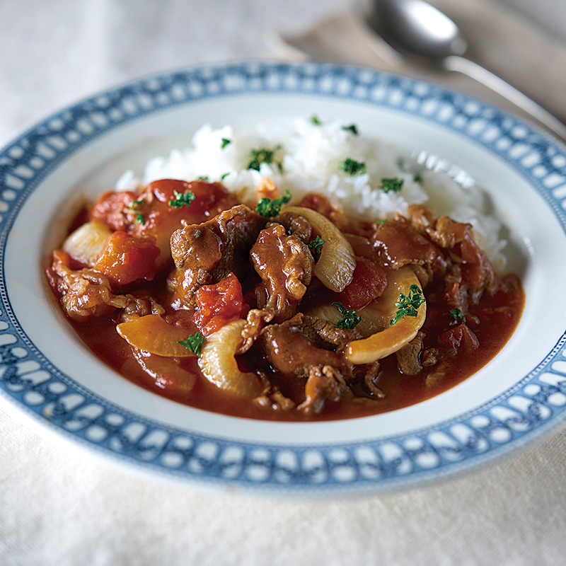 新玉ねぎのトマトハヤシライス