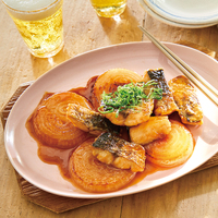 新玉ねぎとさわらのステーキ