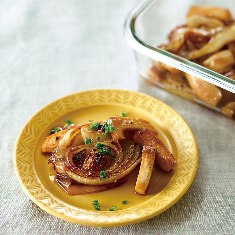 玉ねぎときのこの焼きマリネ