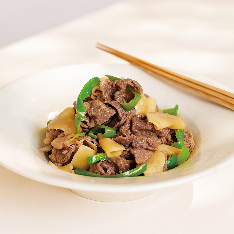 牛肉とピーマンのさっぱりしょうが煮