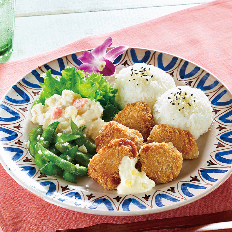 アヒカツ＆ガーリック枝豆プレート