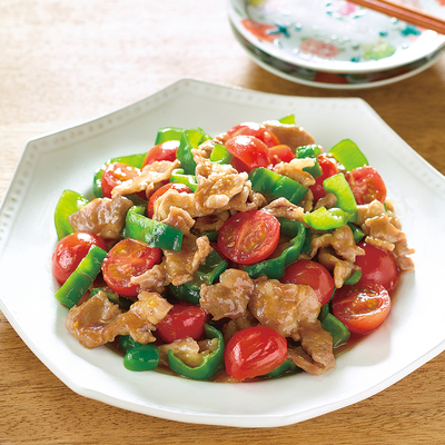 豚肉と彩り野菜のさっぱり青椒肉絲風