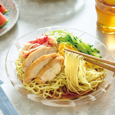 レンチン鶏チャーシューの冷し中華
