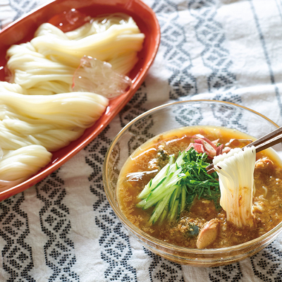 さばみそ缶の冷や汁風そうめん