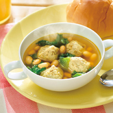 つみれと豆のレンチンカレースープ