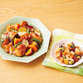 【取り分けレシピ】鶏唐揚げと5種野菜の黒酢あん炒めセット（冷凍）