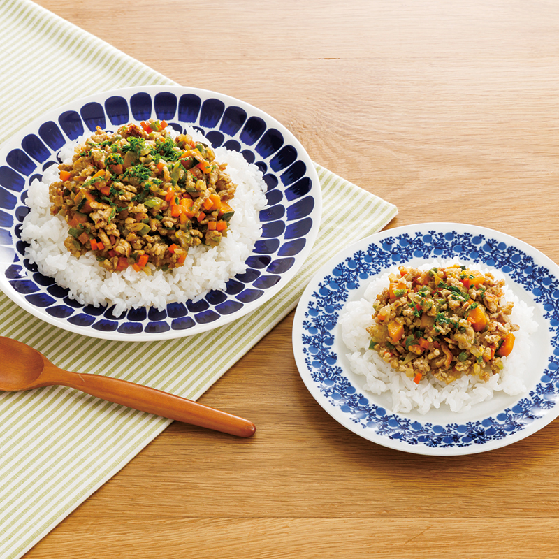 【取り分けレシピ】野菜が摂れる！ドライカレーセット