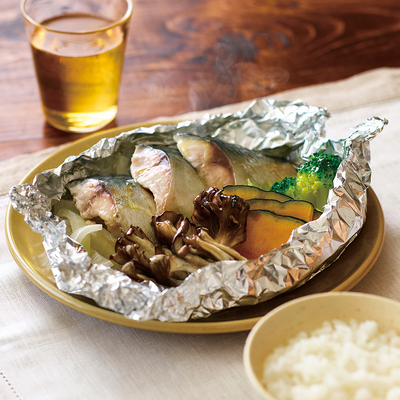 まいたけとさばのホイル焼き