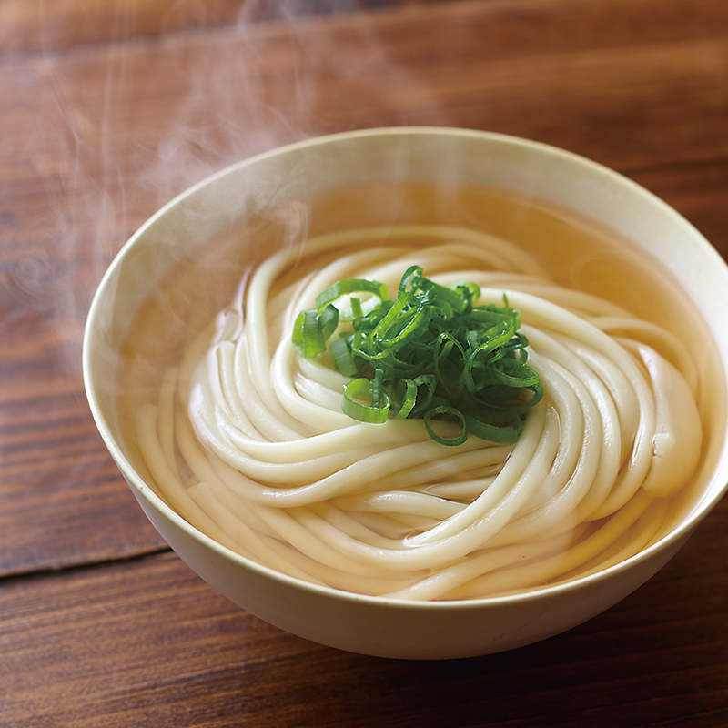 半生うどんのかけうどん