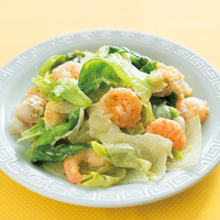 レタスのシーフードマヨ炒め
