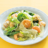 レタスのシーフードマヨ炒め