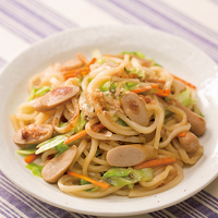 かつお節たっぷり焼きうどん