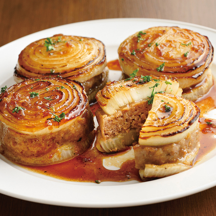 ひき肉のてりてり玉ねぎサンド