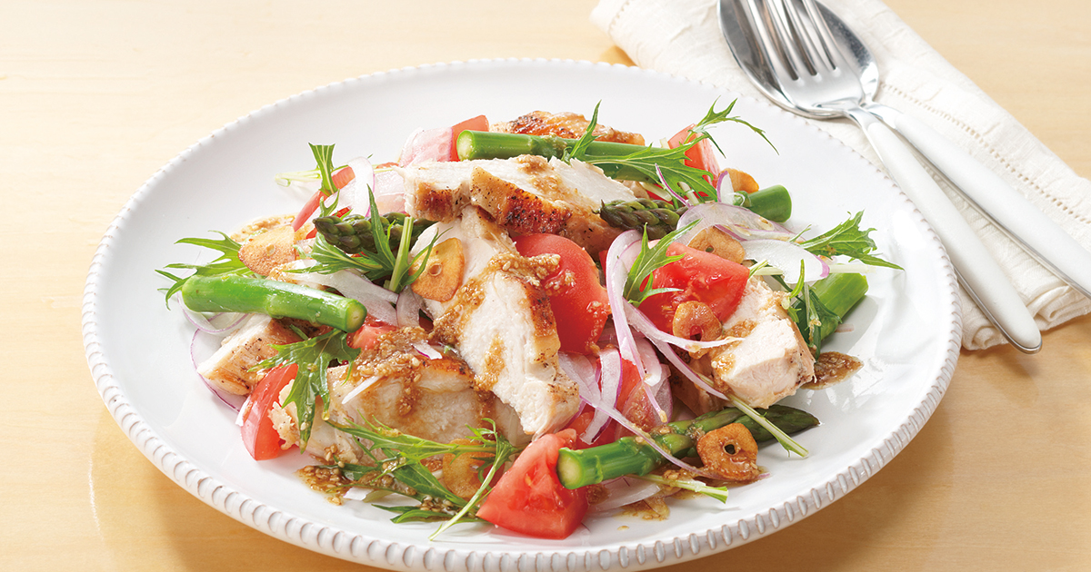 チキンソテーのサラダ仕立て｜だいどこログ[生協パルシステムのレシピ