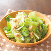 レンチンキャベツの塩だれあえ