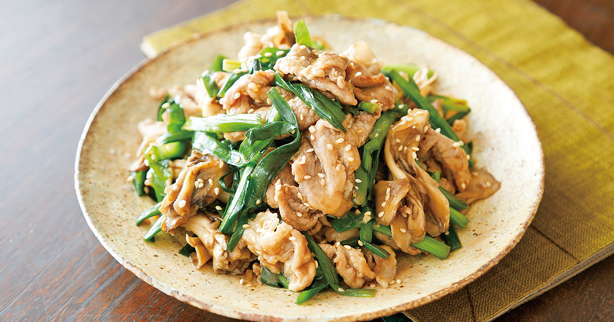 豚肉とにらのごまにんにく炒め だいどこログ 生協パルシステムのレシピサイト