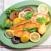 秋鮭のレモンバターソテー