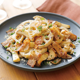 ベーコンとれんこんの香ばしチーズ炒め