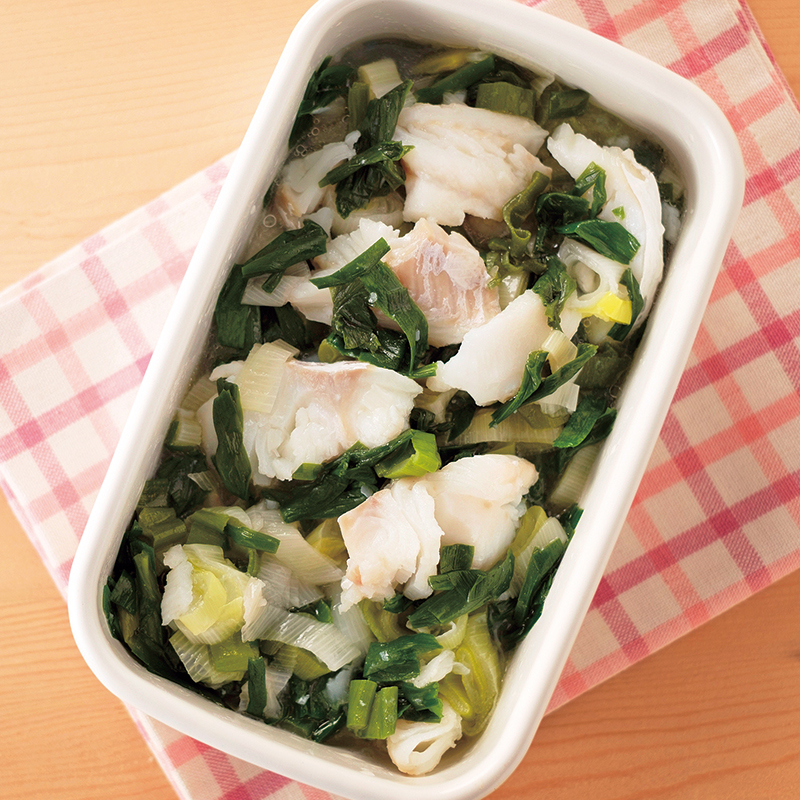 たら にらの香りレンジ蒸し だいどこログ 生協パルシステムのレシピサイト