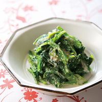 ほうれん草の白だしごまマヨあえ