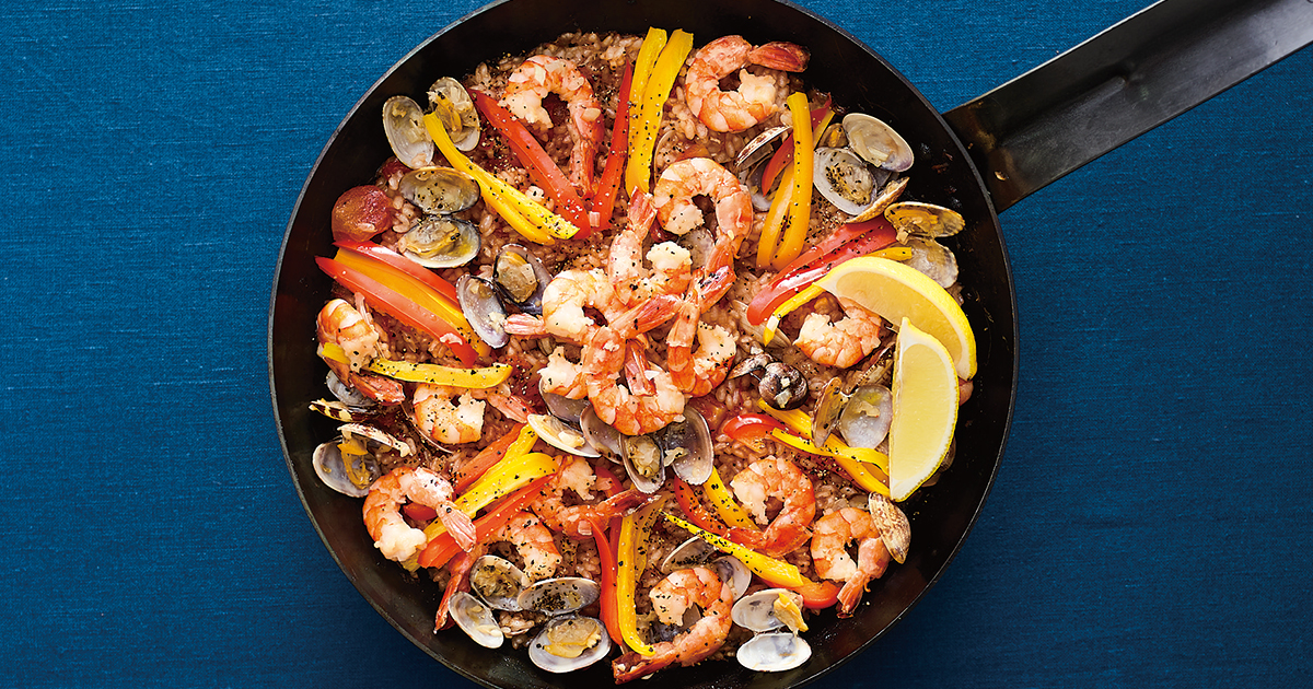 えびとあさりのパエリア｜だいどこログ[生協パルシステムのレシピサイト]