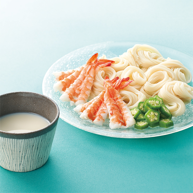 たっぷりえびの豆乳つけそうめん だいどこログ 生協パルシステムのレシピサイト