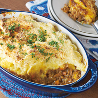 合いびき肉とポテトのオーブントースター焼き