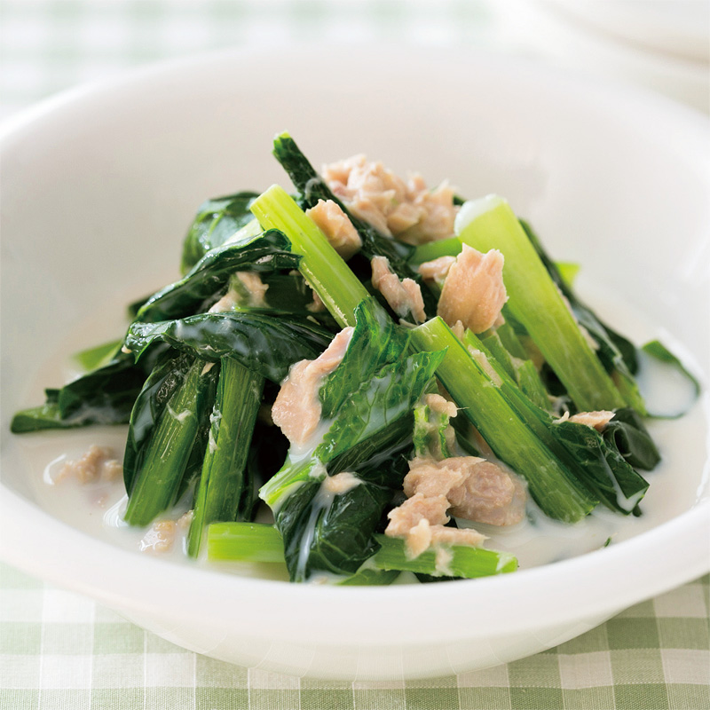 小松菜とツナのミルクおひたし だいどこログ 生協パルシステムのレシピサイト