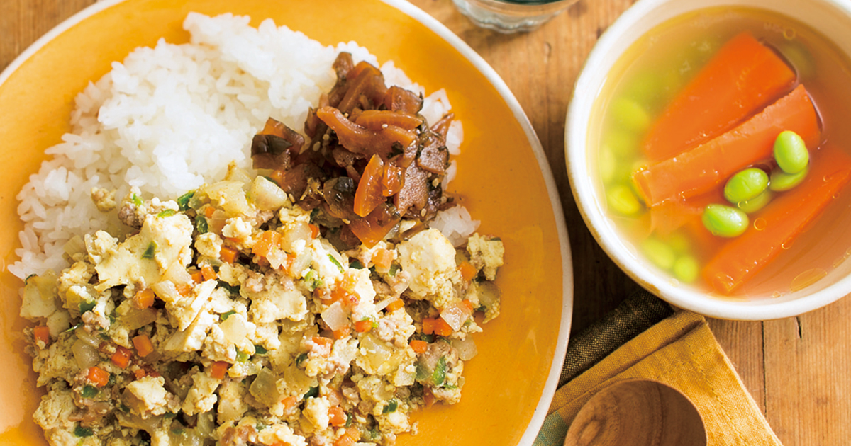【値下げしました】非常用食品セット おでん・五目ご飯・カレー・野菜たっぷりスープ 野菜たっぷり豆腐のドライカレー」、「国産野菜の福神漬」、レンジ蒸し