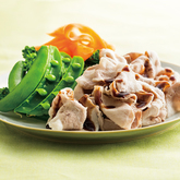 蒸し豚と彩り野菜のバルサミコ酢がけ