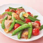 スナップえんどうのペペロン風炒め