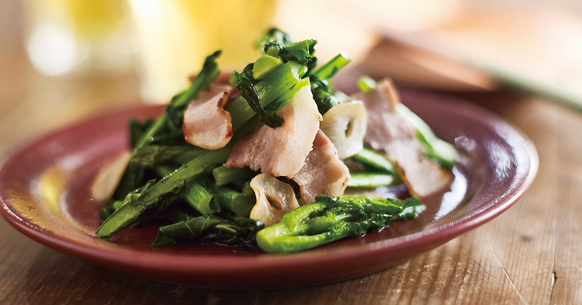 バターナッツとベーコンのフジッリのレシピ