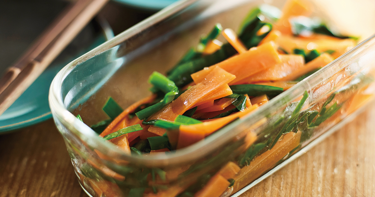 人参とにらのナムル だいどこログ 生協パルシステムのレシピサイト