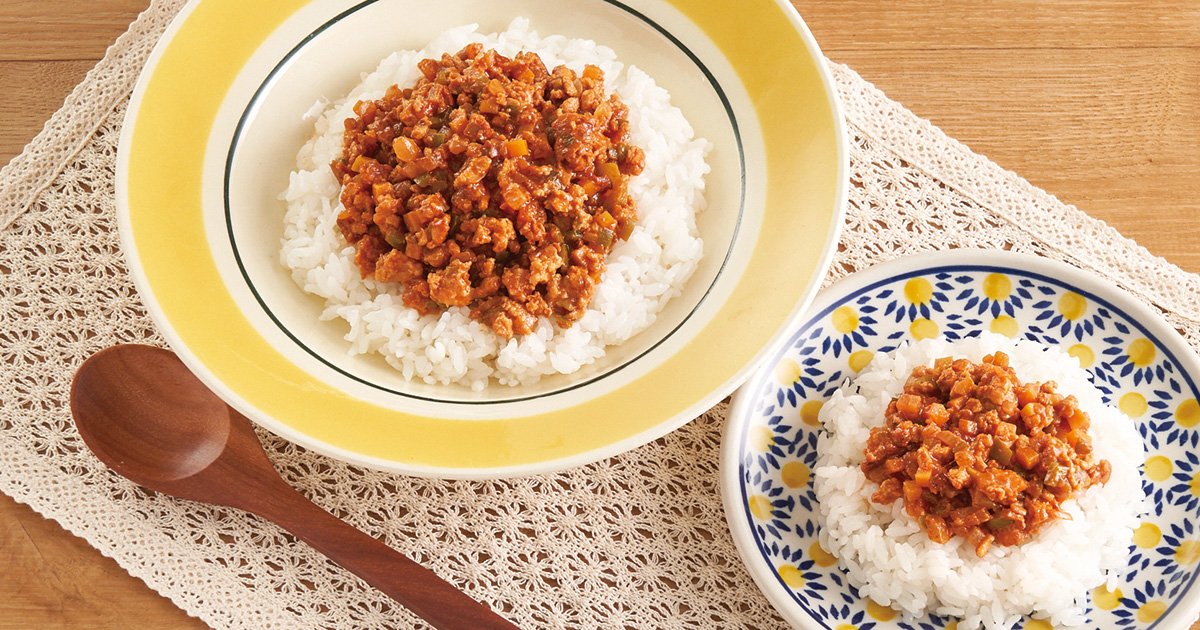 取り分けレシピ トマト風味のドライカレー だいどこログ 生協パルシステムのレシピサイト