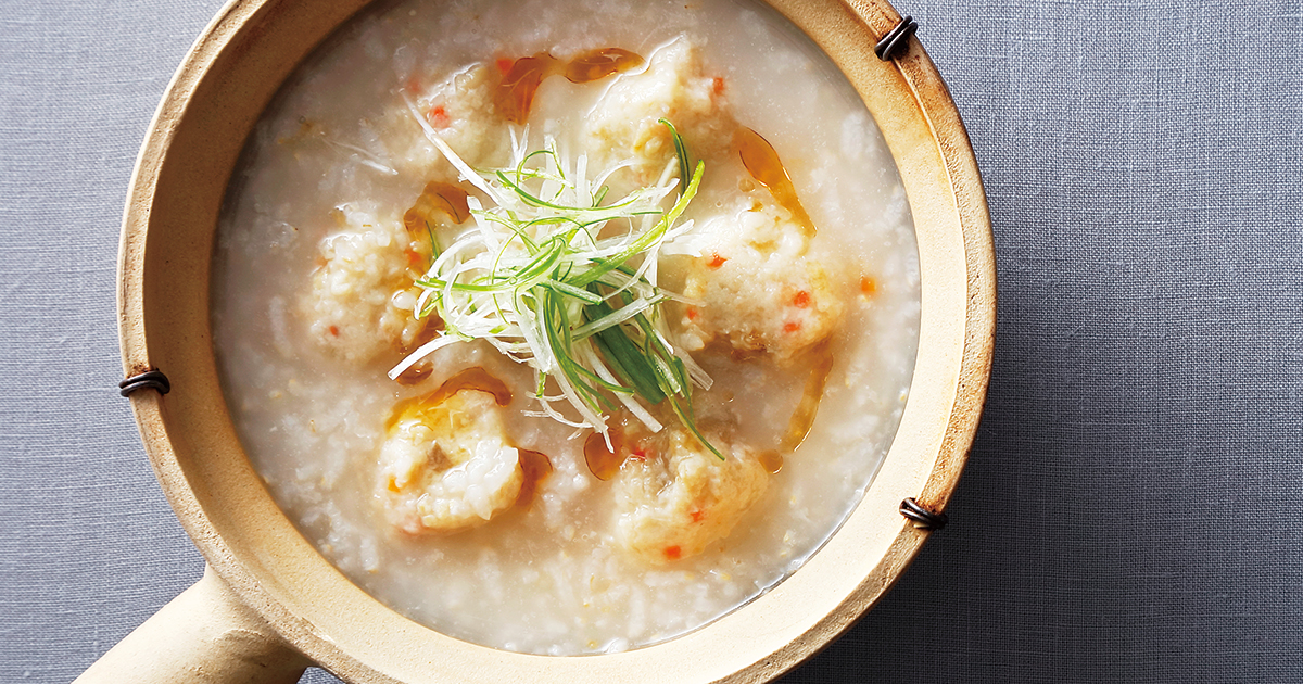 胚芽米の鶏だんご中華粥 だいどこログ 生協パルシステムのレシピサイト