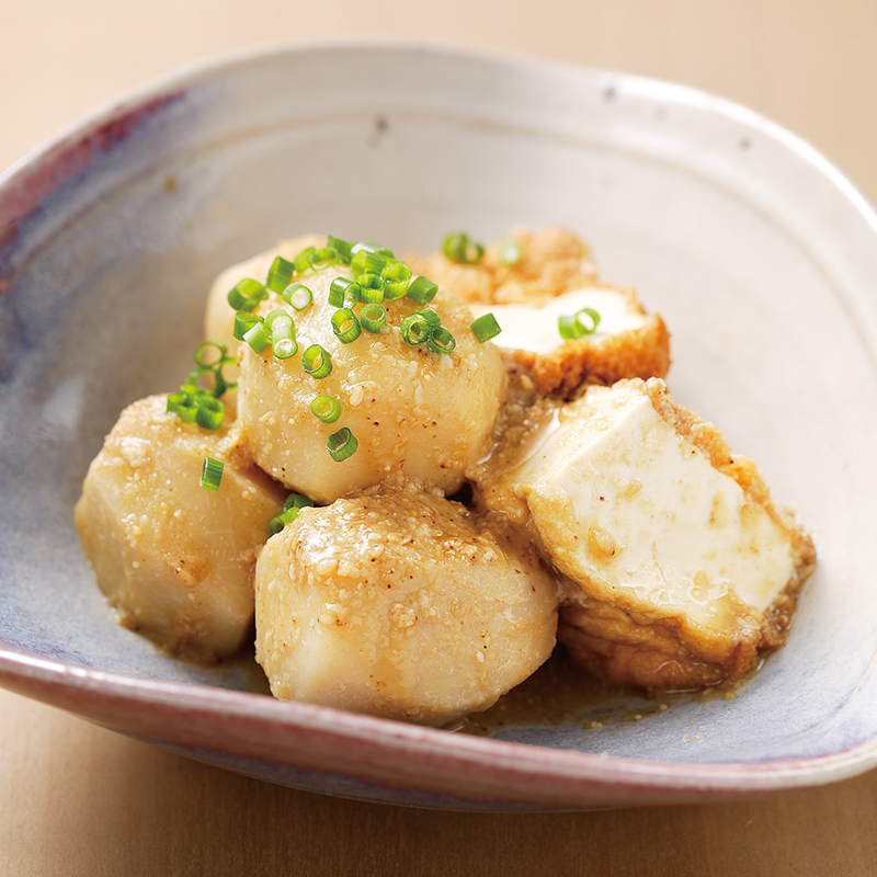 八つっ子と生揚げのごま味噌煮 だいどこログ 生協パルシステムのレシピサイト