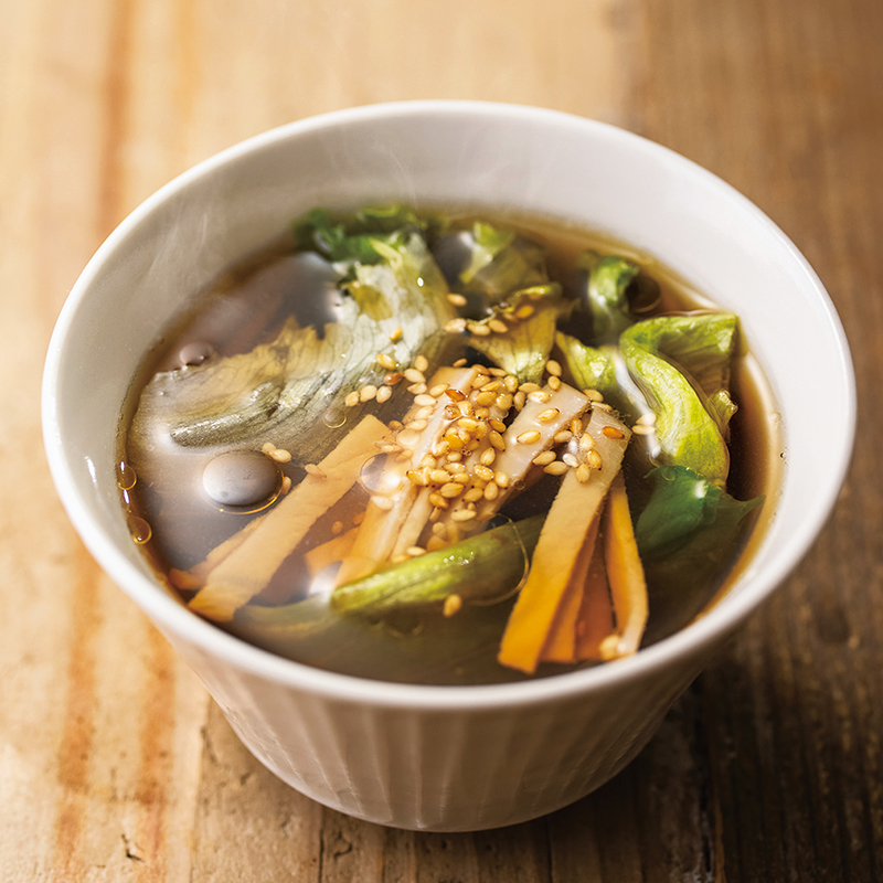 レタスとハムのスープ だいどこログ 生協パルシステムのレシピサイト