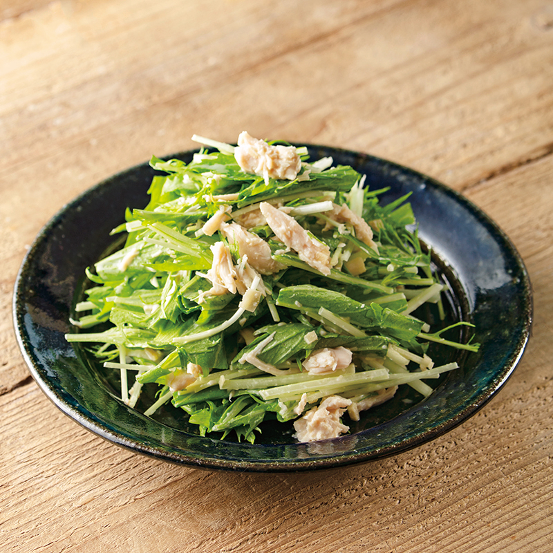 ササミとみず菜のマヨぽんマリネ｜だいどこログ[生協パルシステムの