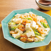 えびと白菜の白麻婆豆腐