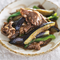 牛肉となすのとろとろ炒め