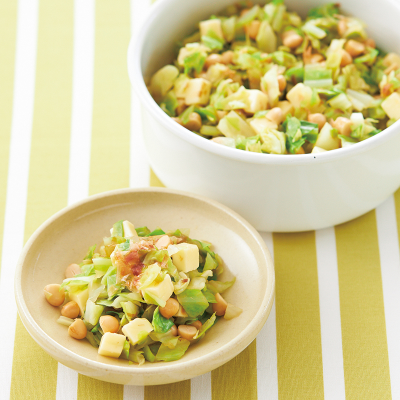 大豆とキャベツのチーズおかかあえ だいどこログ 生協パルシステムのレシピサイト