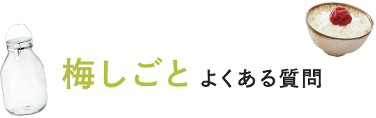 梅しごと よくある質問
